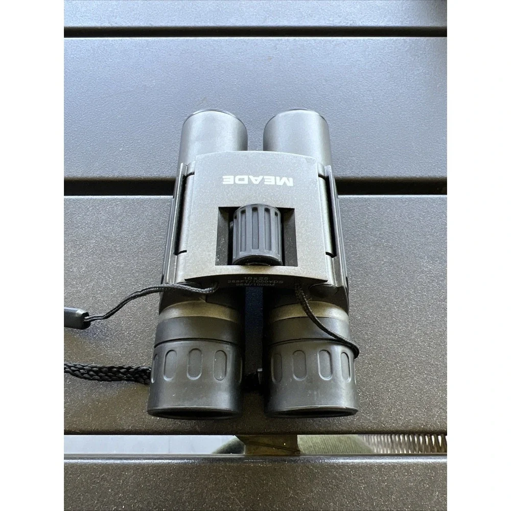 Meade 10x25 Compact Binoculars Travel Birding w/ Case & Strap